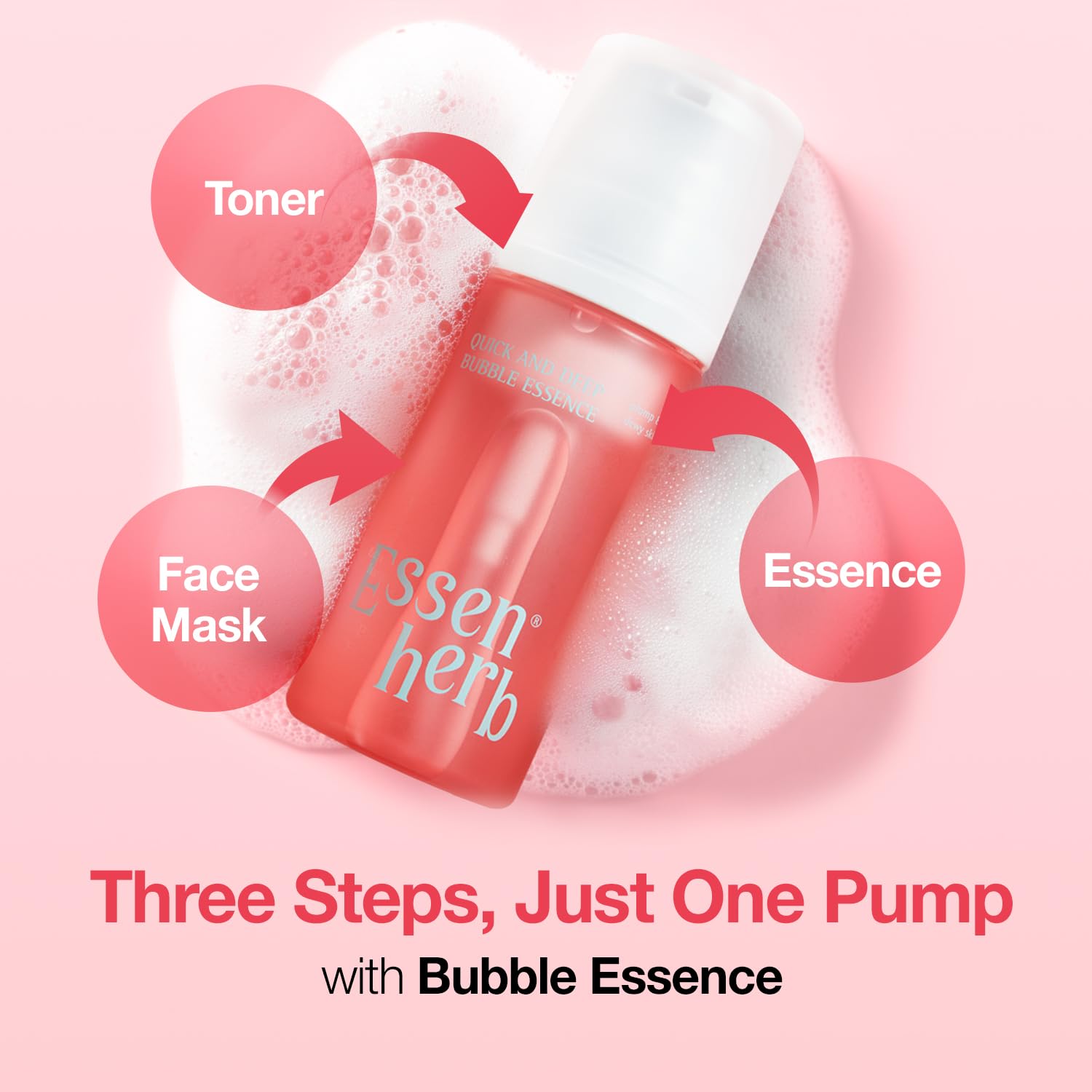 Quick & Deep Bubble Serum, 3 in 1 Skincare Formula – Collagen for Supple, Visibly Radiant Skin – Quick-Absorbing Micro-Bubble Formula – Hydrates Dull Skin in One Step,3.28 fl oz