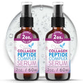 Collagen Serum for Face by Eva Naturals - Anti Aging Multi Peptide Face Serum with Hyaluronic Acid - Firming Hydrating Wrinkle Reducer Peptide Serum for Women & Men - Fragrance Free 2 oz